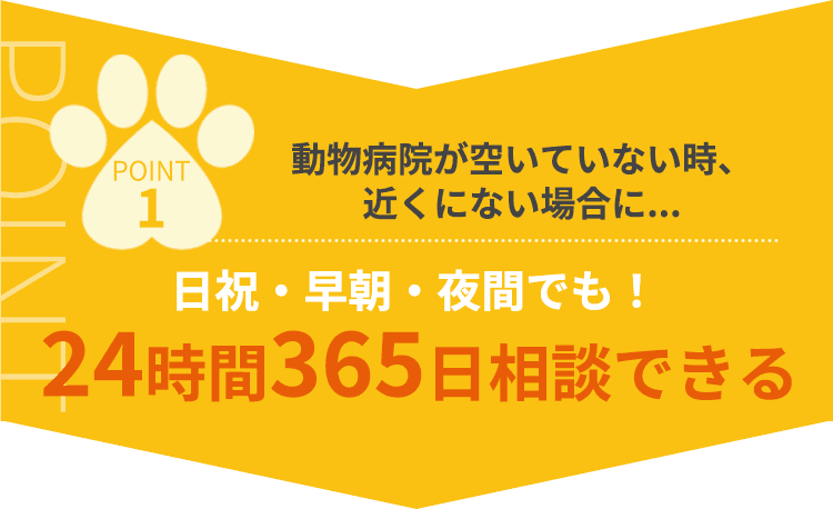 24時間365日相談できる